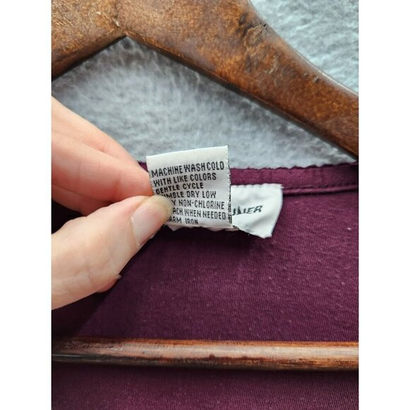 Alfred Dunner Burgundy Embroidered Floral Button-Up Cardigan Sweater Large 65% P - Picture 3 of 4